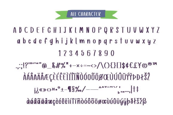 Cute Column Font Font PNG with transparent background - Preview 1