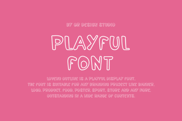 Lovenu Outline Font PNG with transparent background - Preview 2