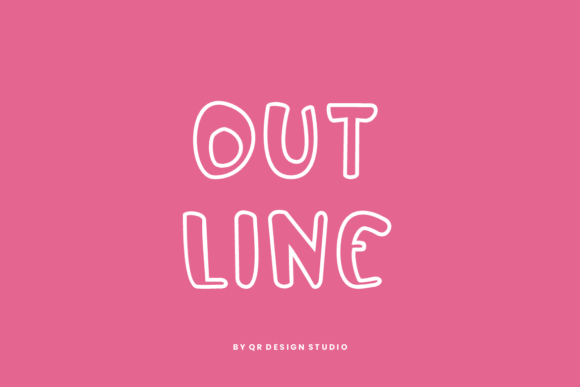 Lovenu Outline Font PNG with transparent background - Preview 3