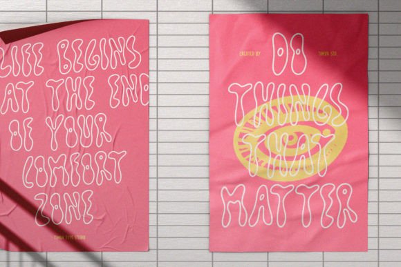 Pinkie Slime Font PNG with transparent background - Preview 3