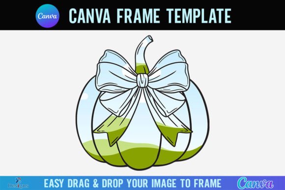 Pumpkin Coquette Bow Canva Frame Fall