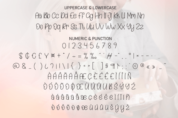 Romantic Designer Font PNG with transparent background - Preview 6