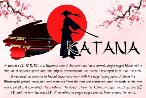 Sakura Blade Font PNG with transparent background - Preview 2