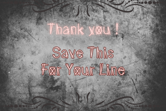 Separation Line Font PNG with transparent background - Preview 5