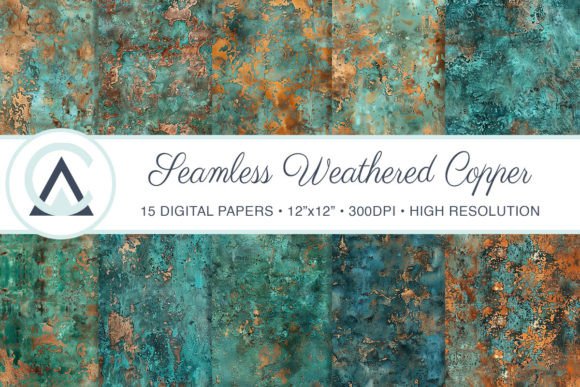Weathered Rustic Copper Seamless Texture