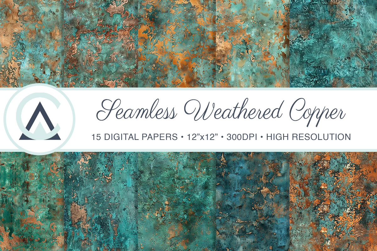 Weathered Rustic Copper Seamless Texture