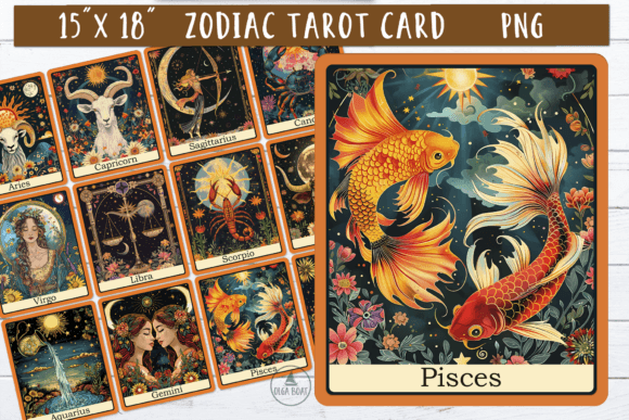 Zodiac Signs Tarot Card Horoscope PNG
