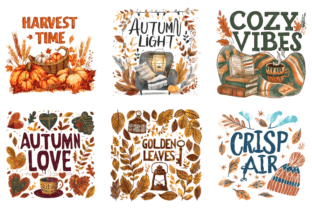 Cute Autumn Clipart Sublimation Graphic by Markicha Art · Creative Fabrica