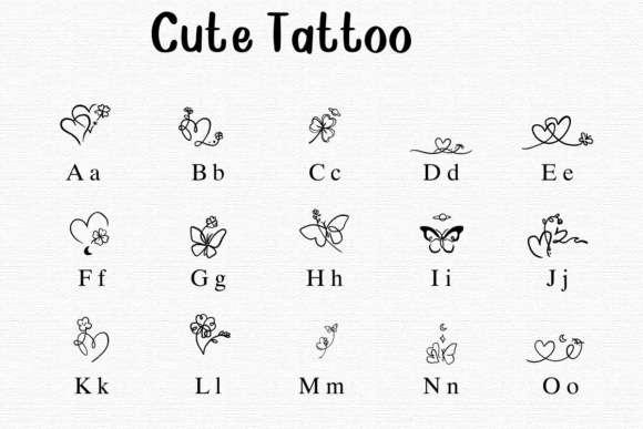 Cute Tattoo Font - Preview 1