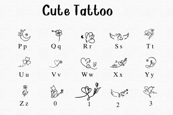 Cute Tattoo Font - Preview 2