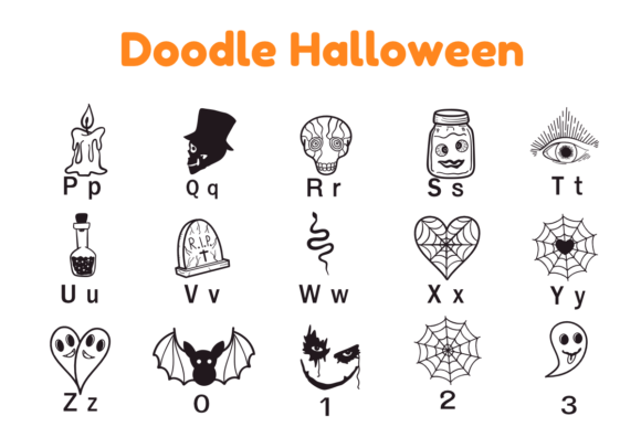 Doodle Halloween Font - Preview 5