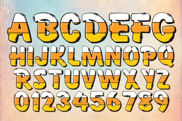 Halloween Pumpkin Candy Font - Preview 1