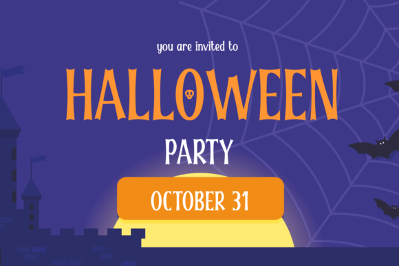 Hilloween Font PNG with transparent background - Preview 2