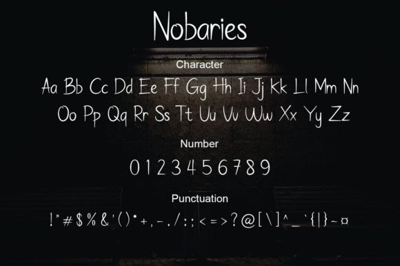 Nobaries Font PNG with transparent background - Preview 2