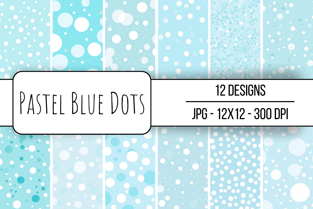 Pastel Blue Dotted Seamless Pattern Graphic by Juniper Moon · Creative ...