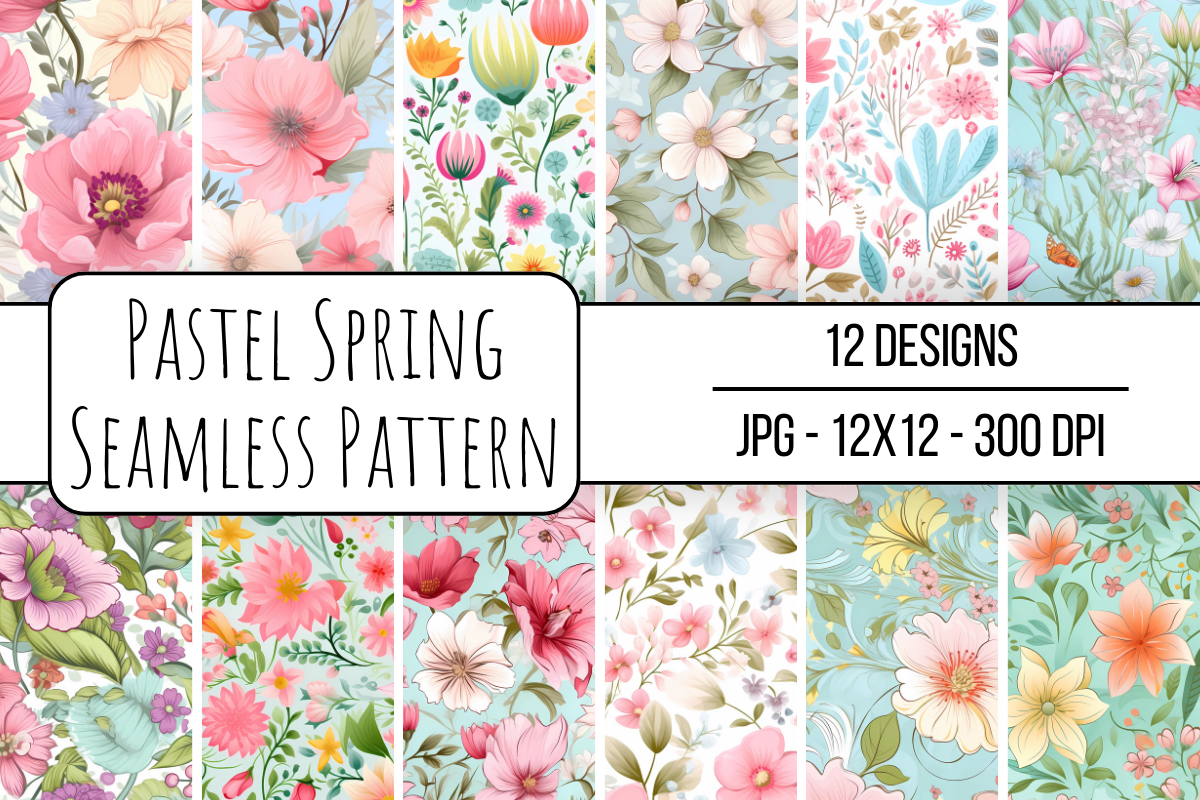 Pastel Spring Seamless Pattern Graphic by Juniper Moon · Creative Fabrica