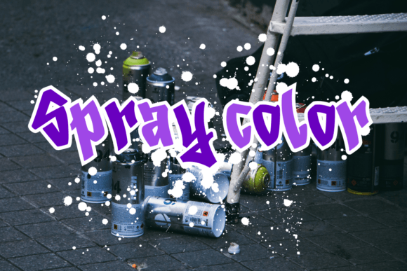 Pretty Spray Font PNG with transparent background - Preview 2