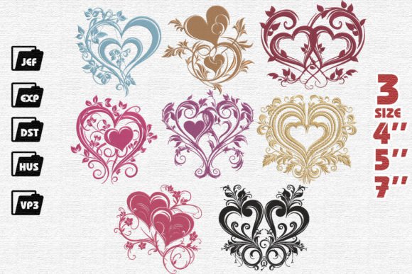 Set of 8 Hearts