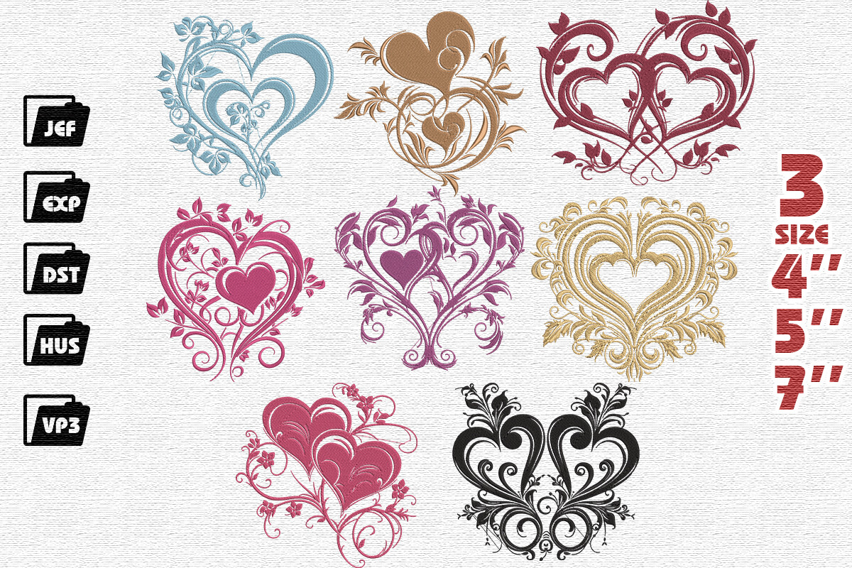 Set of 8 Hearts
