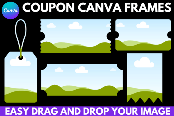 6 Coupon Canva Frames Ticket Template