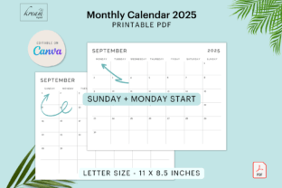 CANVA 2025 Monthly Templates Graphic by Kream Digital · Creative Fabrica