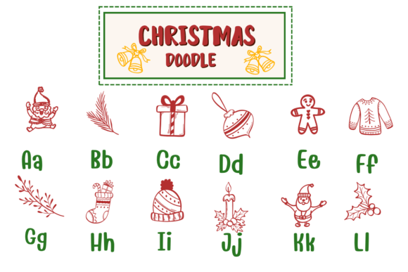 Christmas Doodle Font - Preview 1