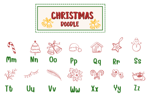 Christmas Doodle Font - Preview 2