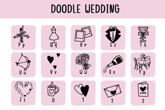 Doodle Wedding Font font preview - 2