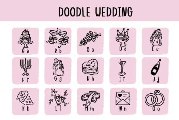 Doodle Wedding Font font preview - 1