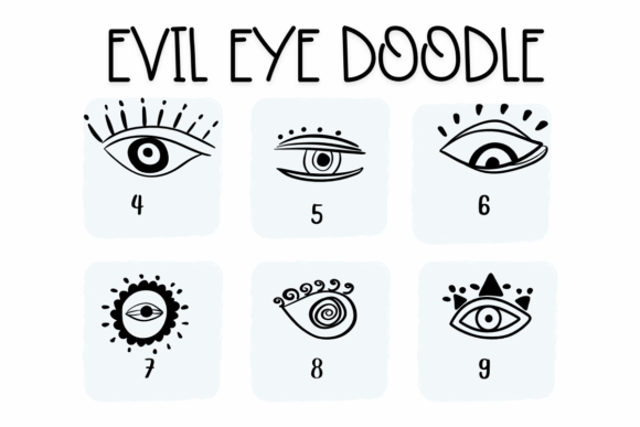 Evil Eye Doodle Font - Preview 3