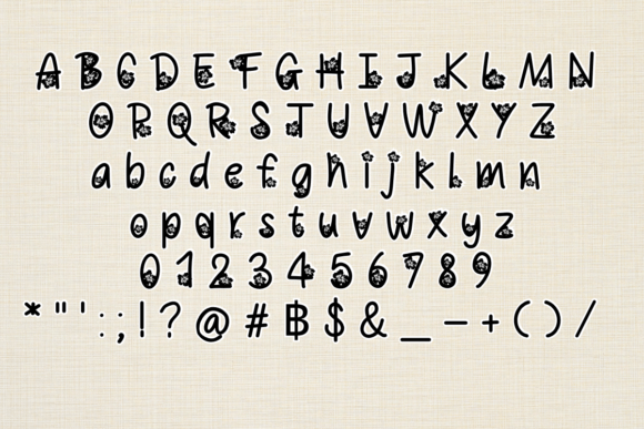 Flower Bloom Font PNG with transparent background - Preview 1