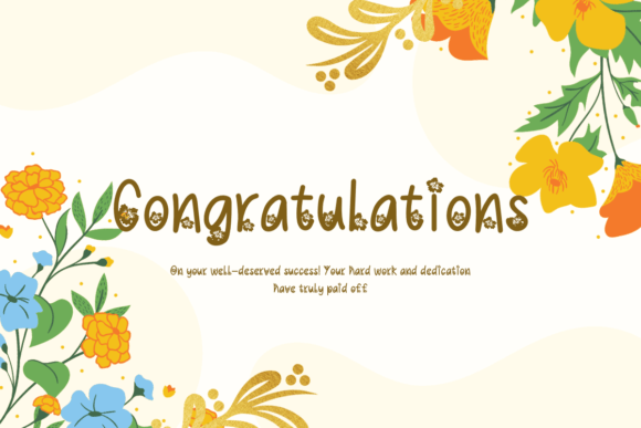 Flower Bloom Font PNG with transparent background - Preview 4