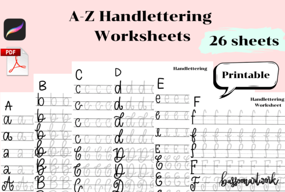 A-Z Handlettering Worksheets