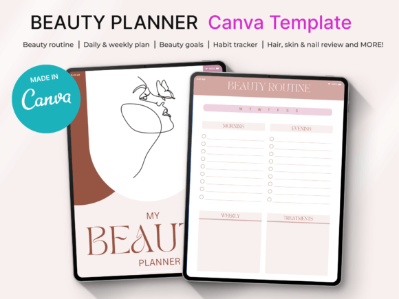 Beauty Planner Canva Template