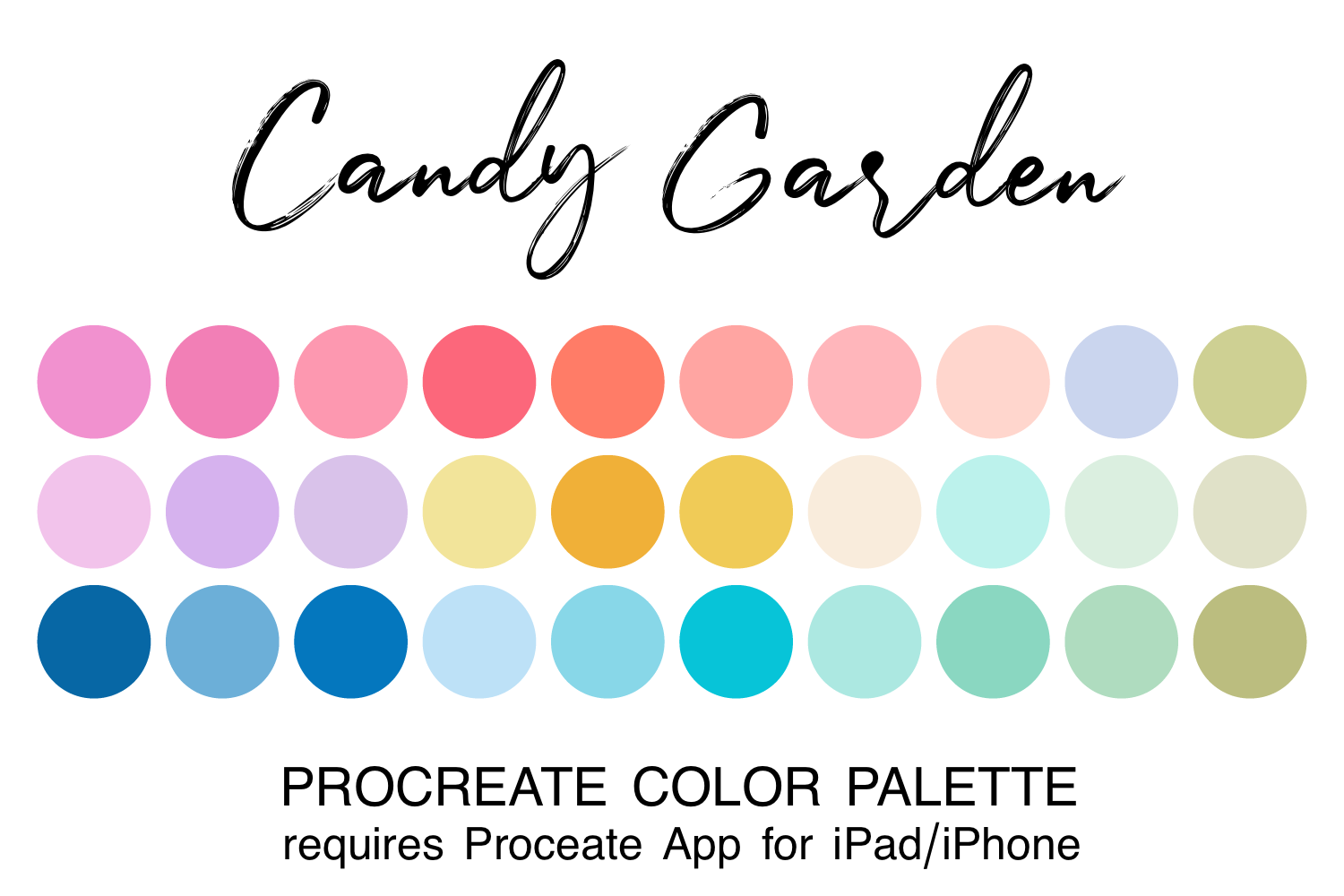 Candy Garden Procreate Color Palette Graphic by JulieCampbellDesigns ...