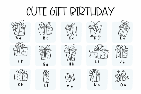 Cute Gift Birthday Font - Preview 1