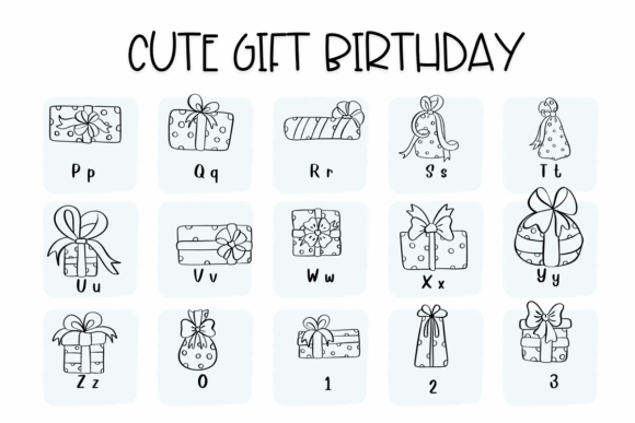Cute Gift Birthday Font - Preview 2