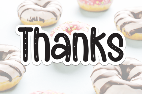 Donut Cake Font PNG with transparent background - Preview 6
