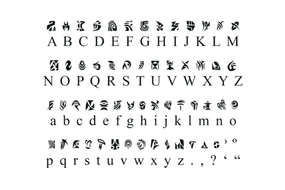 Fantasy Script 17 Font PNG with transparent background - Preview 2