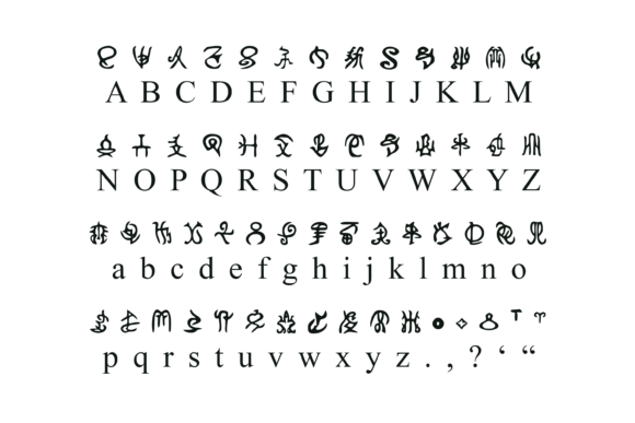 Fantasy Script 19 Font PNG with transparent background - Preview 1