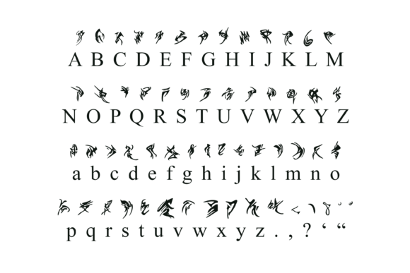 Fantasy Script 23 Font PNG with transparent background - Preview 2