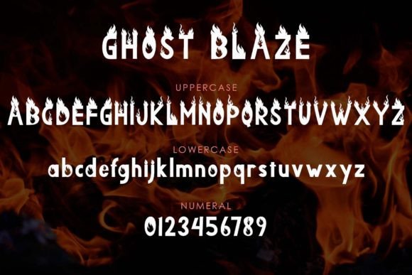 Ghost Blaze Font PNG with transparent background - Preview 5
