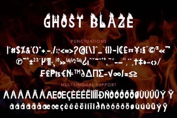 Ghost Blaze Font PNG with transparent background - Preview 6
