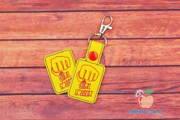 Girl Power in the Hoop Keyfob