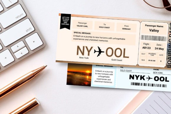 Gold Coast Surprise Ticket Template