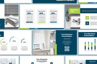 Modern Powerpoint Green Green Blue Modern Powerpoint Template Graphic by SKY CREATION ...