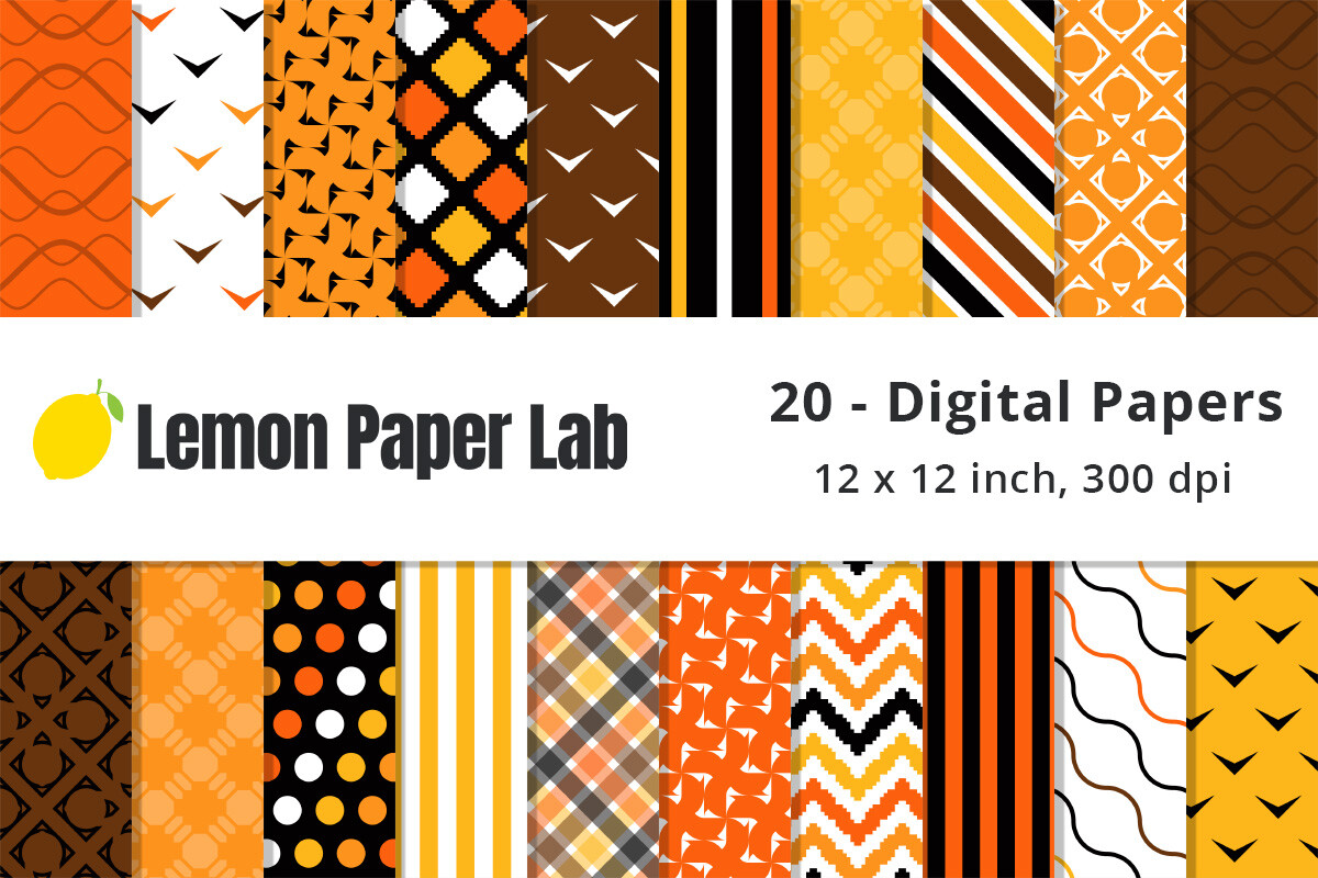 Halloween Geometric Digital Backgrounds