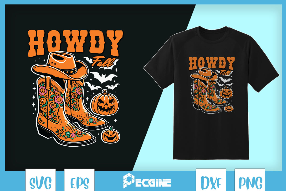 Howdy Fall Western Halloween SVG Graphic by Pecgine · Creative Fabrica