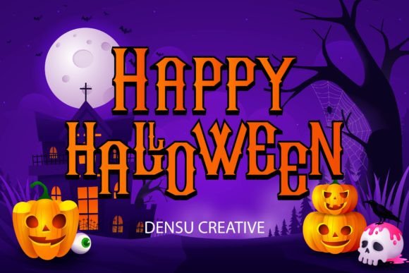 Metal Halloween Font PNG with transparent background - Preview 2