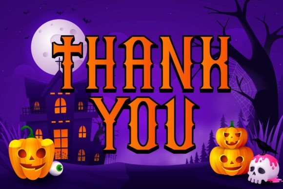 Metal Halloween Font PNG with transparent background - Preview 5